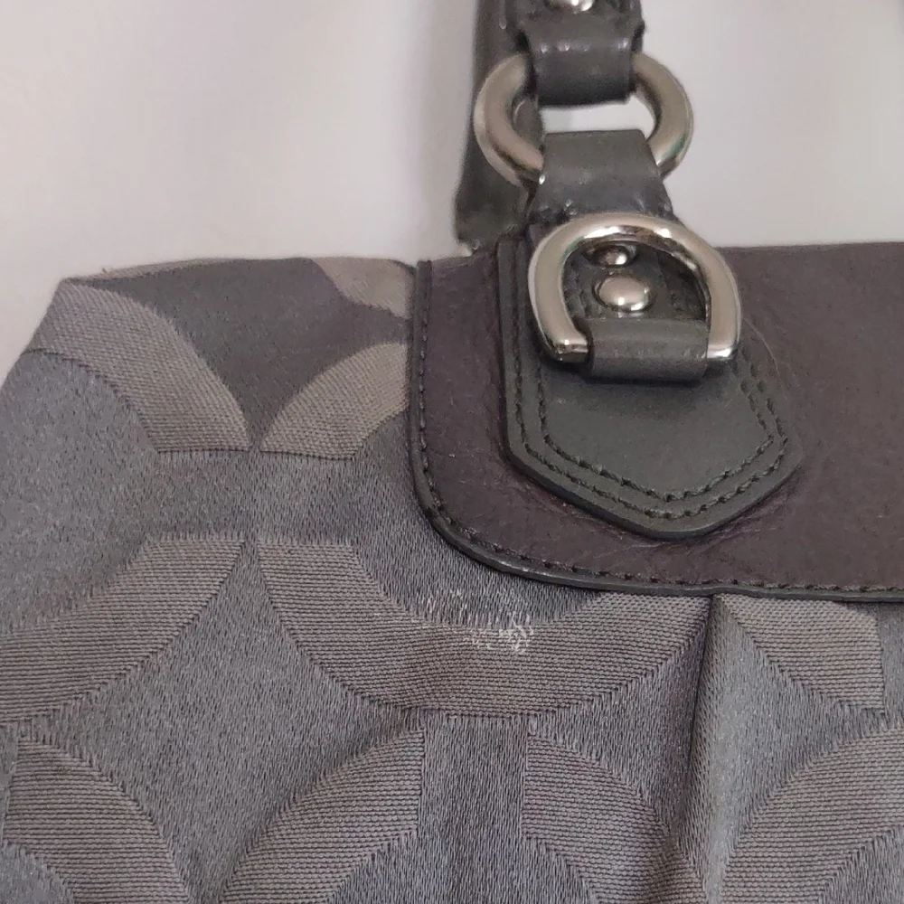 Coach Gray and Black Satchel - Picture 13 of 16